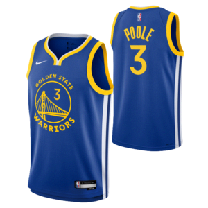 Basketball Jersey 2023-24 Golden State Warriors Jordan Poole #3 Youth Swingman Icon Edition Blue Jersey Blue 701323