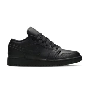 Air Jordan 1 Low GS Triple Black 2020 White 553560 091