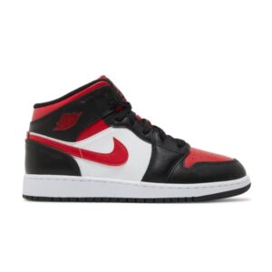 Air Jordan 1 Mid GS Black Fire Red 554725 079