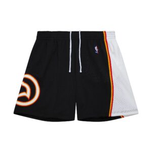 Atlanta Hawks 1994-95 Hardwood Classics Throwback Swingman NBA Shorts Black/White/Orange 707515