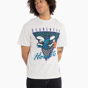 Mitchell & Ness Charlotte Hornets Tri Logo Vintage T-Shirt Green 704853