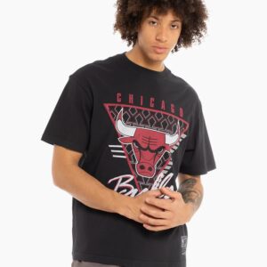 Mitchell & Ness Chicago Bulls Tri Logo Vintage T-Shirt Grey 704873