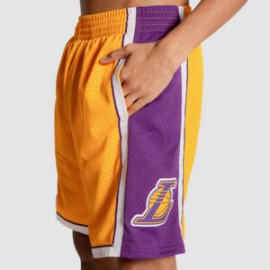 Mitchell & Ness Los Angeles Lakers 2009-10 Hardwood Classics Throwback Swingman NBA Shorts Yellow 709479