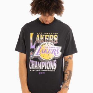 Mitchell & Ness Los Angeles Lakers Metallic Vintage T-Shirt Black 704797