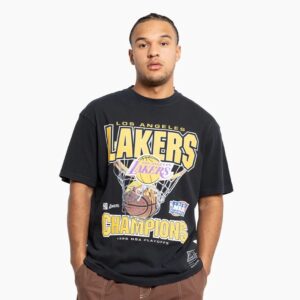 Mitchell & Ness Los Angeles Lakers Nothin' But Net Black Vintage T-Shirt Multicolor 706020