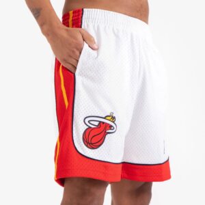 Mitchell & Ness Miami Heat 2005-06 Hardwood Classics Throwback Swingman NBA Shorts White 710405