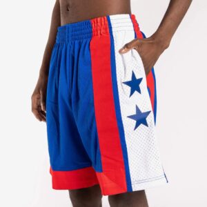 Mitchell & Ness New Jersey Nets 1973-74 Hardwood Classics Throwback Swingman NBA Shorts Red/Blue/White 710355