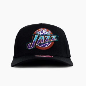 Mitchell & Ness Utah Jazz Retro Classic Logo Stretch NBA Snapback Hat Black 703055