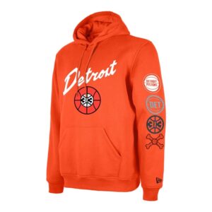 New Era Detroit Pistons 2024 City Edition NBA Hoodie Orange 701055