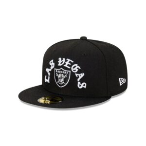 New Era Las Vegas Raiders Old English 59FIFTY NFL Fitted Hat Grey 705447