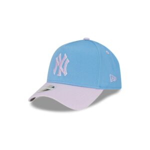 Baseball Cap New Era New York Yankees Lilac Sky 9FORTY A-Frame Womens MLB Snapback Hat Tang 705352