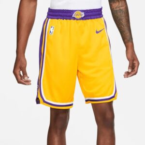 Nike Los Angeles Lakers 2024 Icon Edition Swingman NBA Shorts Yellow 708806