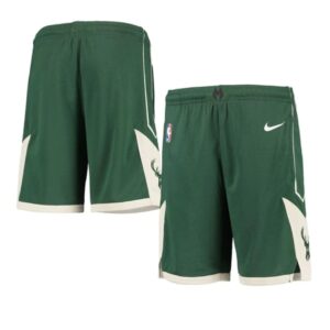 Nike Milwaukee Bucks 2024 Icon Edition Swingman Youth NBA Shorts Greens 708415