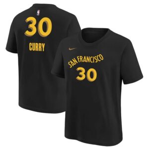 Nike Stephen Curry Golden State Warriors 2024 City Edition NBA Youth T-Shirt Red 705315