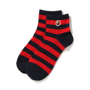 Sports socks BAPE Ape Head One Point Hoop Ankle Socks Black/Red Black 714484