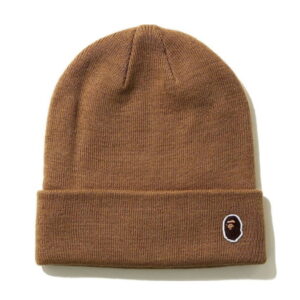 BAPE Ape Head One Point Knit Cap (FW20) Beige Beige 716963