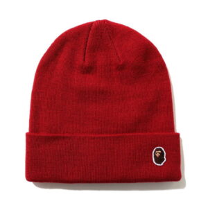 BAPE Ape Head One Point Knit Cap (FW20) Red Red 716957