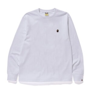 BAPE Ape Head One Point L/S Tee White White 716969