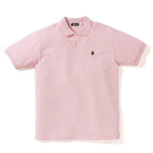 BAPE Ape Head One Point Polo Pink Pink 716996