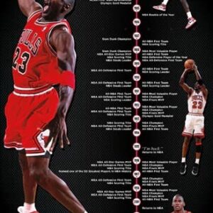 Michael Jordan Chicago Bulls Timeline NBA Wall Poster 711939