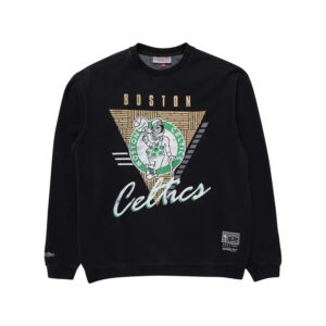 Mitchell & Ness Boston Celtics Tri-Logo NBA Crewneck T-Shirt Black 717352