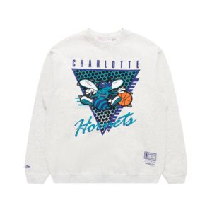 Mitchell & Ness Charlotte Hornets Tri-Logo NBA Crewneck T-Shirt 717257