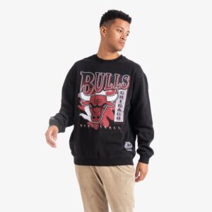 Mitchell & Ness Chicago Bulls Paint Brush NBA Crew Neck Jumper T-Shirt 717299