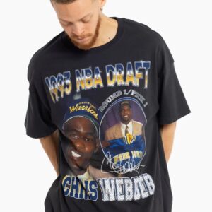 Mitchell & Ness Chris Webber Golden State Warriors 1993 NBA Draft Day Vintage T-Shirt Green 713140