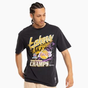 Mitchell & Ness Los Angeles Lakers Script Conference Champs Vintage NBA T-Shirt Black 714900