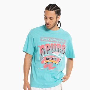 Mitchell & Ness San Antonio Spurs Brush Off 2.0 NBA T-Shirt Turquoise 713190