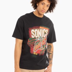 Mitchell & Ness Seattle Sonics Vintage Abstract T-Shirt Black 712685