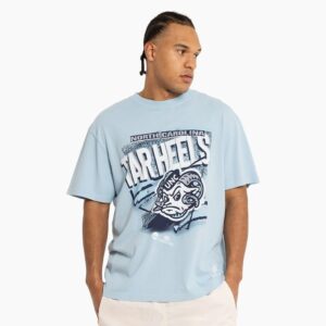 Mitchell & Ness University Of North Carolina Vintage Abstract T-Shirt Blue 713202