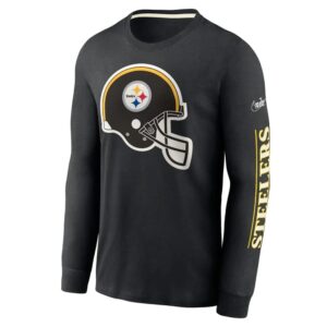 Nike Pittsburgh Steelers Historic Logo Long Sleeve NFL T-Shirt White 715113