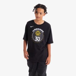 Nike Stephen Curry Golden State Warriors 2023 City Edition NBA Youth T-Shirt Black 713308