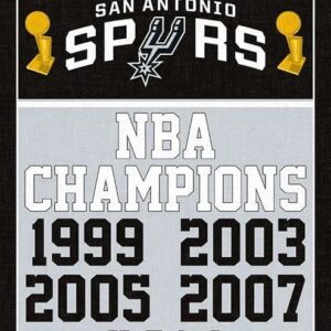 San Antonio Spurs 5-Time Champions Commemorative NBA Wall Poster White 712652