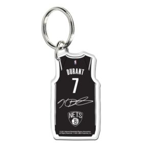 Wincraft Kevin Durant Brooklyn Nets Premium Acrylic NBA Keyring Black and white 717190