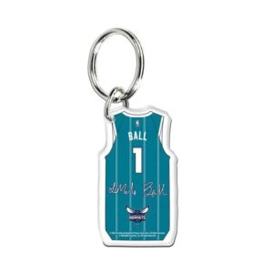 Wincraft LaMelo Ball Charlotte Hornets Premium Acrylic NBA Keyring Turquoise 717202