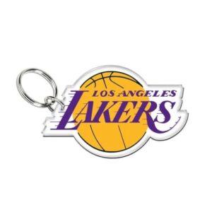 Wincraft Los Angeles Lakers Premium Acrylic Team Logo NBA Keyring Purple yellow 717170