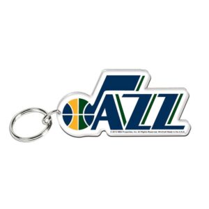 Wincraft Utah Jazz Premium Acrylic Team Logo NBA Keyring Grey 717174