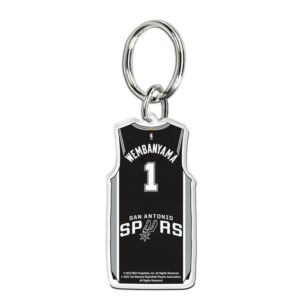 Wincraft Victor Wembanyama San Antonio Spurs Premium Acrylic NBA Keyring Black 717200