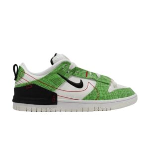 Sneakers Wmns Nike Dunk Low Disrupt 2 Green Snakeskin Sail/Black/White DV1491 101