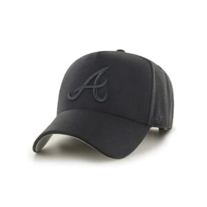 47 Brand Atlanta Braves Black '47 MVP DT MLB Snapback Hat Black 720301