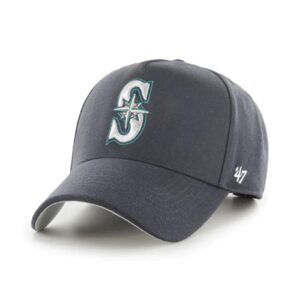 Baseball Cap 47 Brand Seattle Mariners Team Color '47 MVP DT MLB Snapback Hat Grey 719507