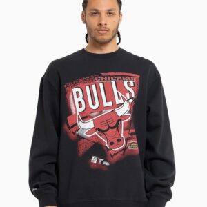 Mitchell & Ness Chicago Bulls Vintage Abstract NBA Crewneck T-Shirt 719616