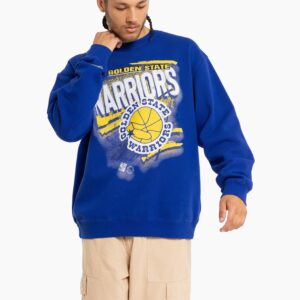 Mitchell & Ness Golden State Warriors Vintage Abstract NBA Crewneck T-Shirt 719603