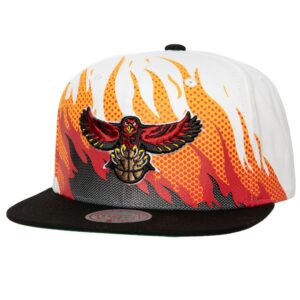 Mitchell & Ness Hot Fire Snapback HWC Atlanta Hawks Hat Pink 728935