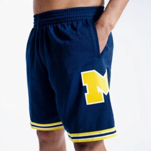 Mitchell & Ness Michigan Wolverines Hardwood Classics Throwback Swingman NCAA Shorts Black 725446