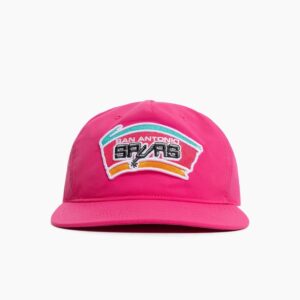 Mitchell & Ness San Antonio Spurs Nylon Origin Deadstock Snapback Hat Pink 718945