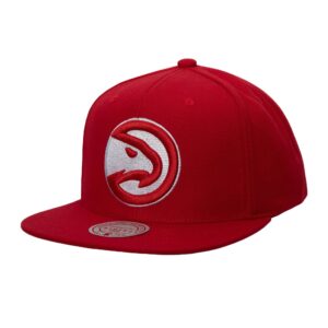 Mitchell & Ness Team Ground 2.0 Snapback Atlanta Hawks Hat White 728930