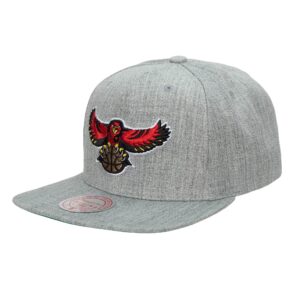 Mitchell & Ness Team Heather 2.0 Snapback HWC Atlanta Hawks Hat Violet 728897